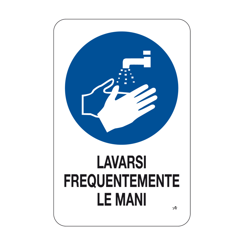 LAVARSI FREQUENTEMENTE LE MALI CARTELLO ALL. 33X50