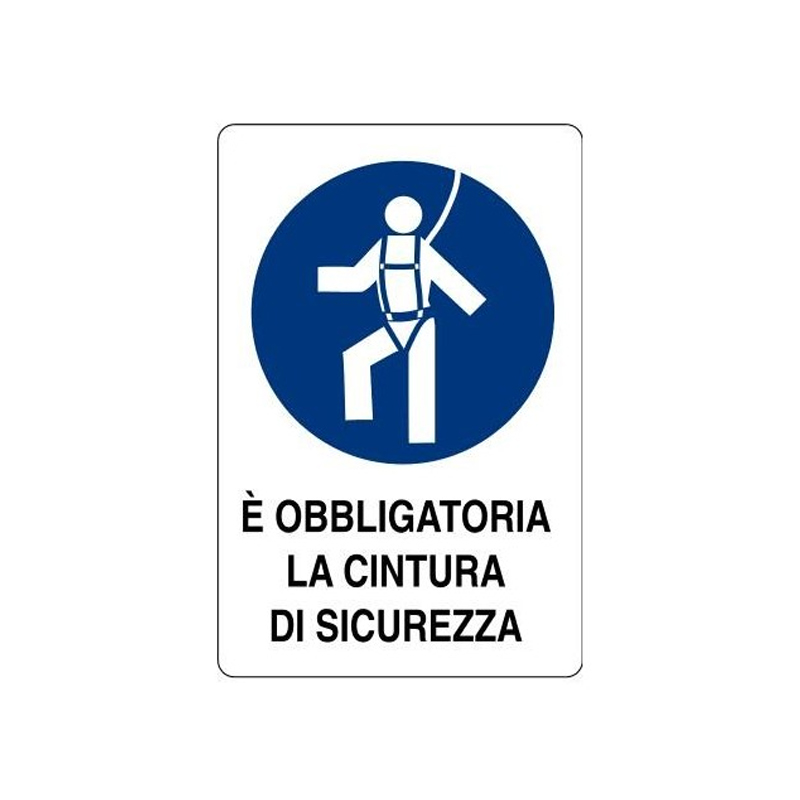 CINTURA DI SICUREZZA OBBLIGATORIA CARTELLO KPL POLIONDA 400X600 MM