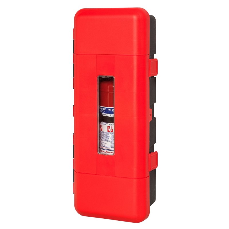 CASSETTA PORTA ESTINTORE DA 5 KG A CO2 E 9 O 12 KG A POLVERE  C/LASTRA