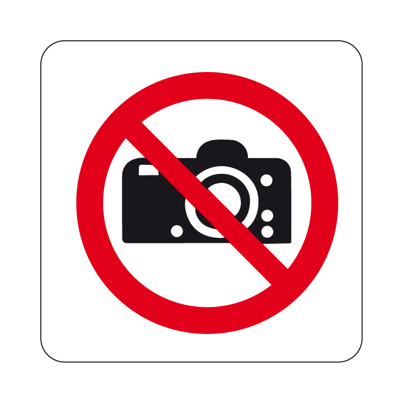 VIETATO FOTOGRAFARE CARTELLO ALLUMINIO 230X230 DIVIETO