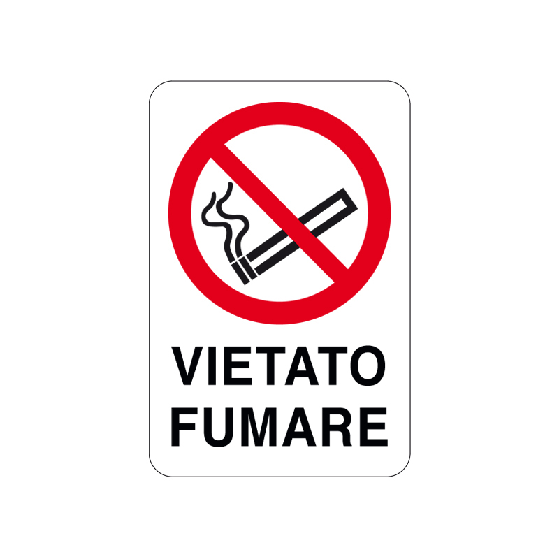 VIETATO FUMARE CARTELLO ALLUMINIO 200X300 DIVIETO