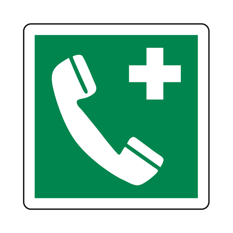 TELEFONO DI EMERGENZA CARTELLO ALLUMINIO 230X230 EMERGENZA