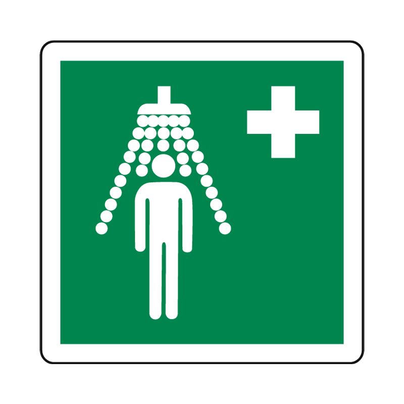 DOCCIA DI EMERGENZA CARTELLO ALLUMINIO 230X230 EMERGENZA