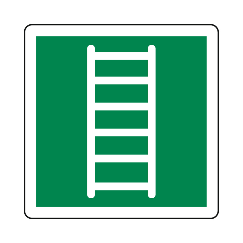 SCALA DI EVACUAZIONE CARTELLO ALLUMINIO 230X230 EMERGENZA
