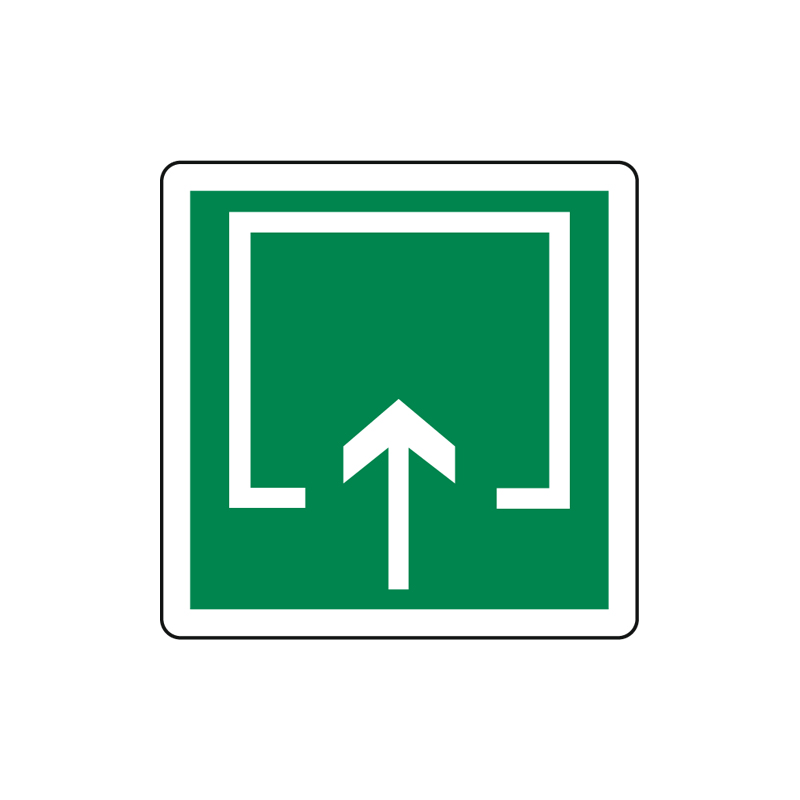 LUOGO SICURO CARTELLO ALLUMINIO 125X125 EMERGENZA