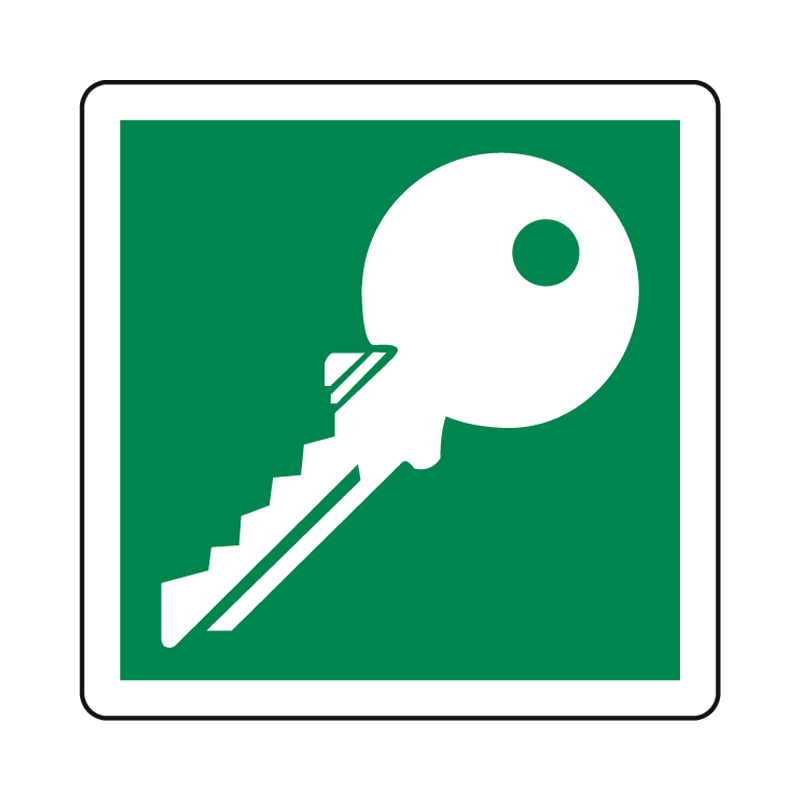 CHIAVE DI EMERGENZA CARTELLO ALLUMINIO 230X230 EMERGENZA