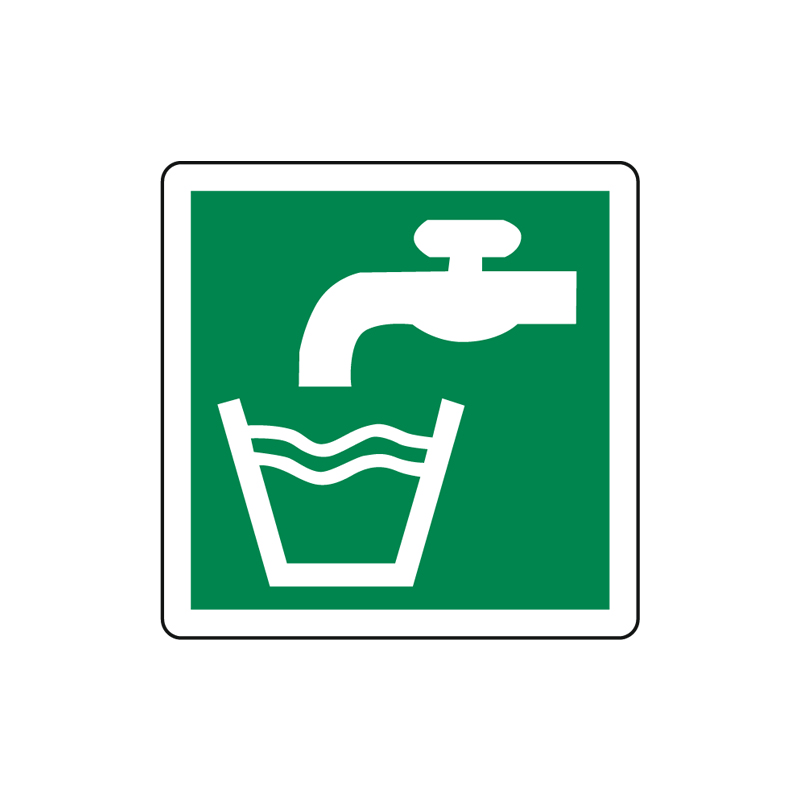 ACQUA POTABILE CARTELLO ALLUMINIO 125X125 EMERGENZA