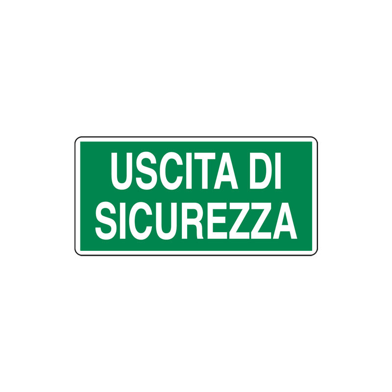 USCITA DI SICUREZZA CARTELLO ALLUMINIO 220X100 EMERGENZA
