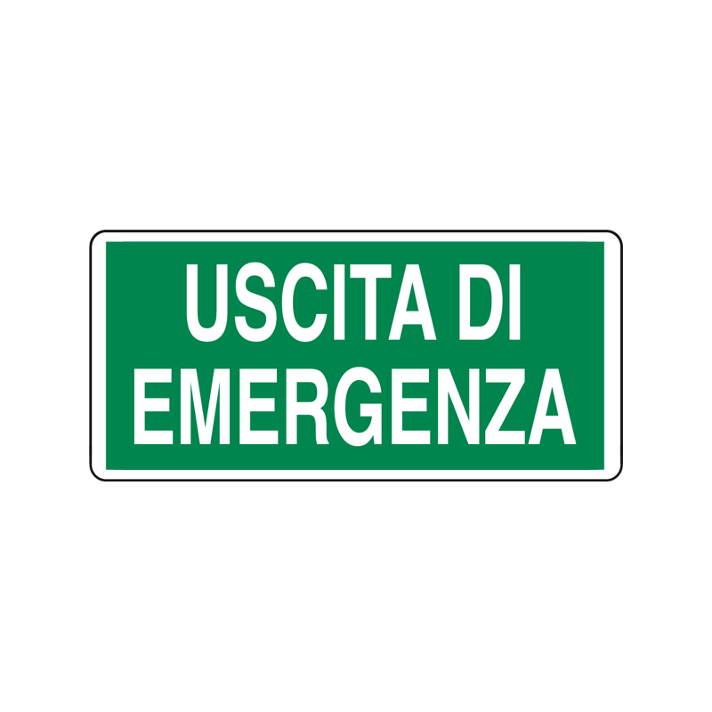 USCITA DI EMERGENZA CARTELLO ALLUMINIO 350X165 EMERGENZA
