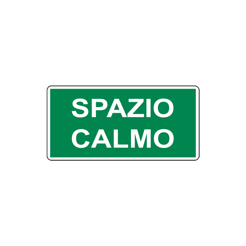 SPAZIO CALMO CARTELLO ADESIVO 220X100 EMERGENZA