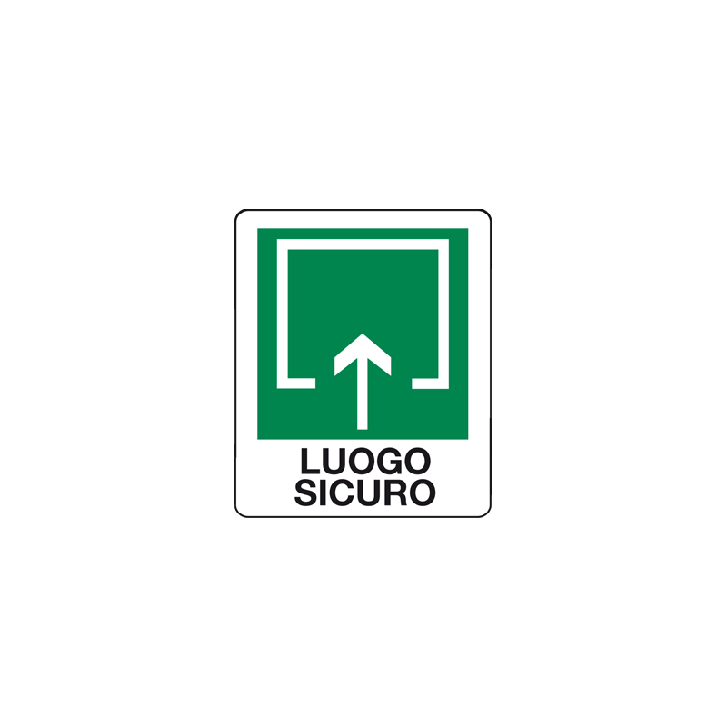 LUOGO SICURO CARTELLO ALLUMINIO 100X120 EMERGENZA