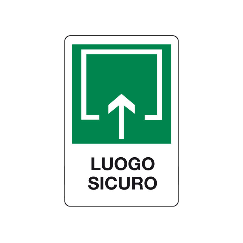 LUOGO SICURO CARTELLO ALLUMINIO 200X300 EMERGENZA