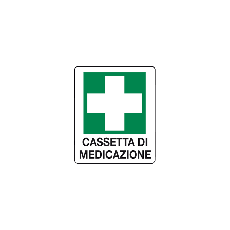 CASSETTA DI MEDICAZIONE CARTELLO ALLUMINIO 100X120 EMERGENZA