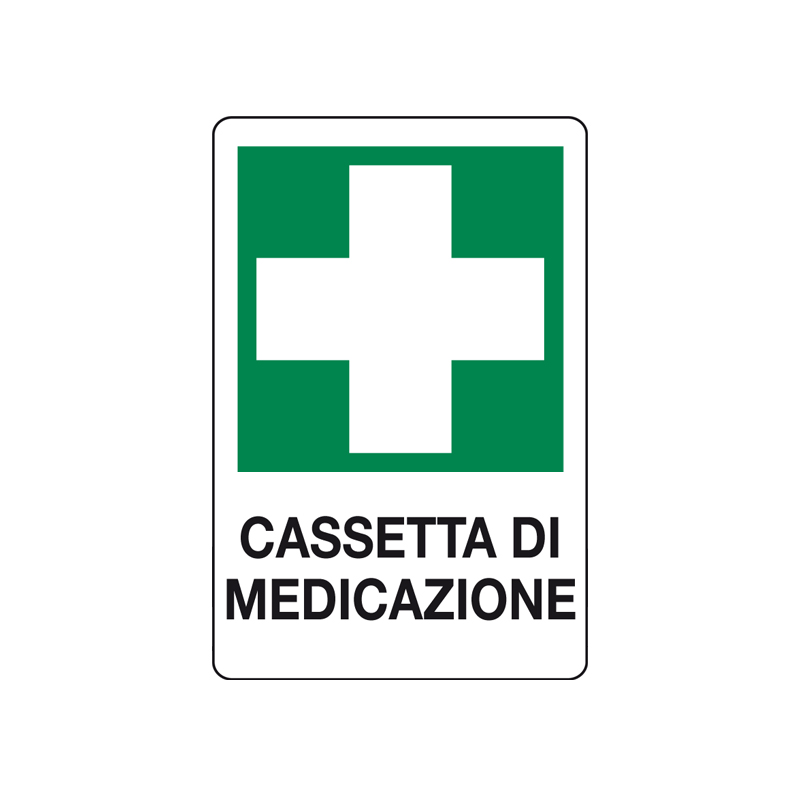 CASSETTA DI MEDICAZIONE CARTELLO ALLUMINIO 200X300 EMERGENZA