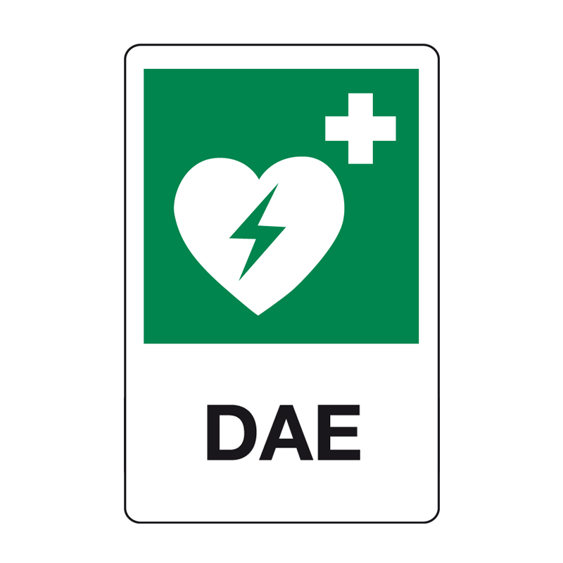 DAE CARTELLO ALLUMINIO 330X500 EMERGENZA