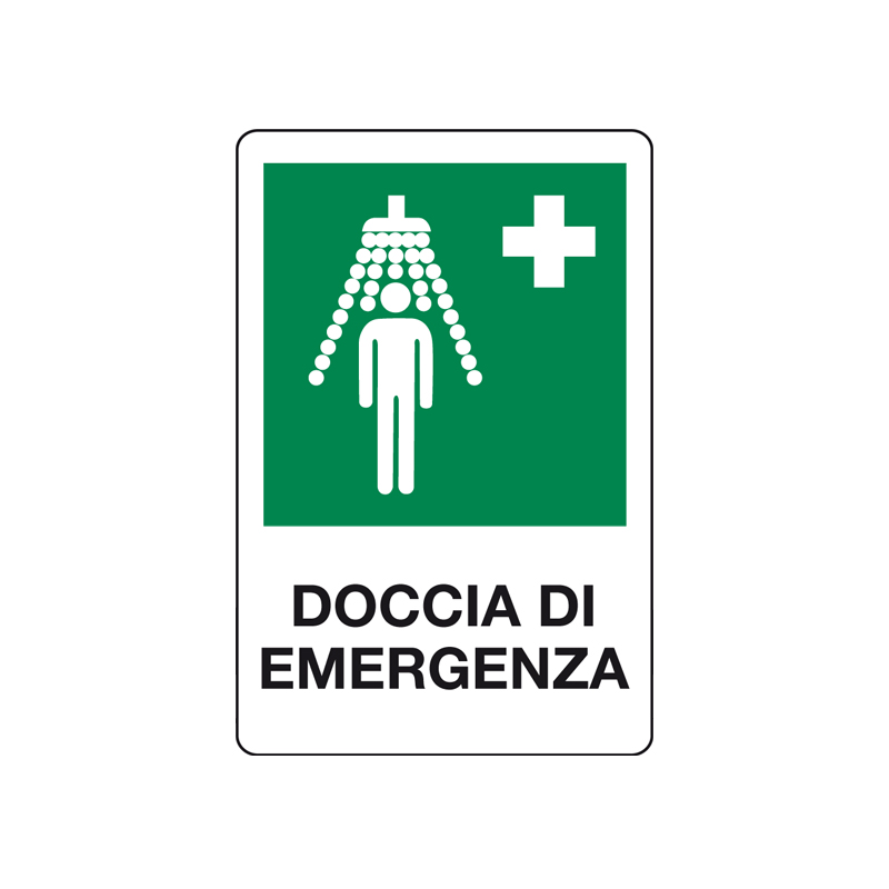 DOCCIA DI EMERGENZA CARTELLO ALLUMINIO 200X300 EMERGENZA