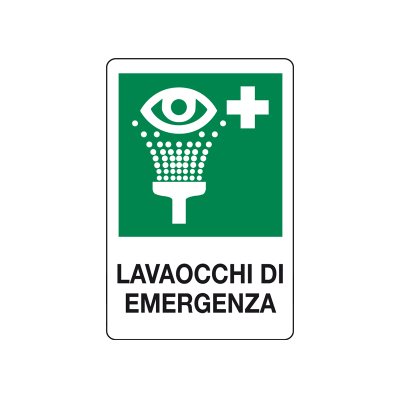 LAVAOCCHI DI EMERGENZA CARTELLO ALLUMINIO 200X300 EMERGENZA