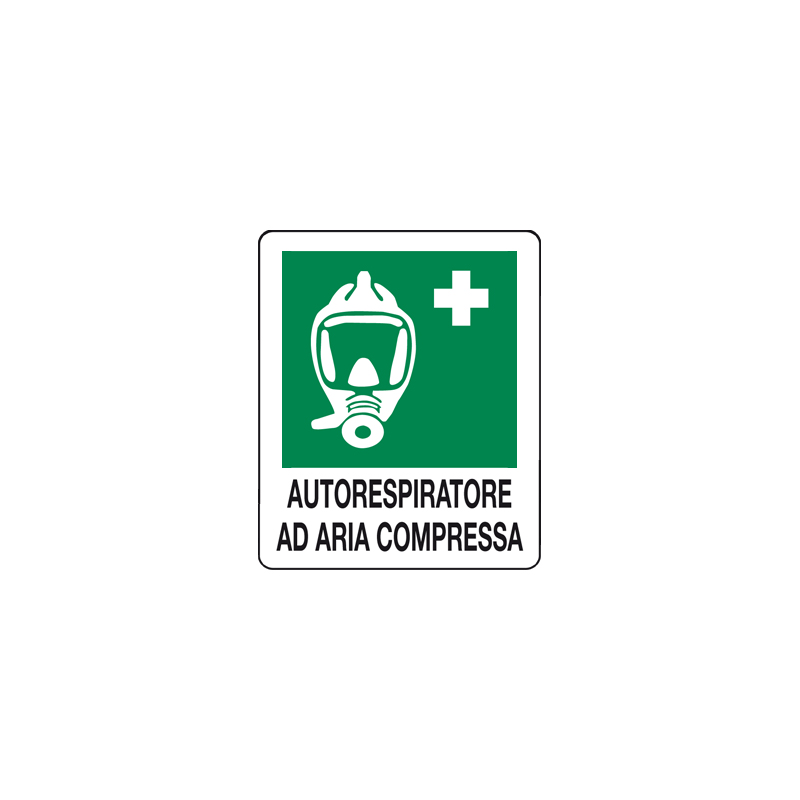 AUTORESPIRATORE AD ARIA COMPRESSA CARTELLO ALLUMINIO 100X120 EMERGENZA