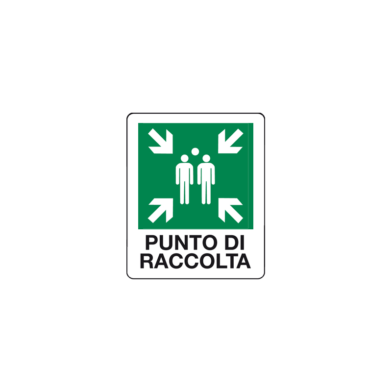 PUNTO DI RACCOLTA CARTELLO ALLUMINIO 100X120 EMERGENZA