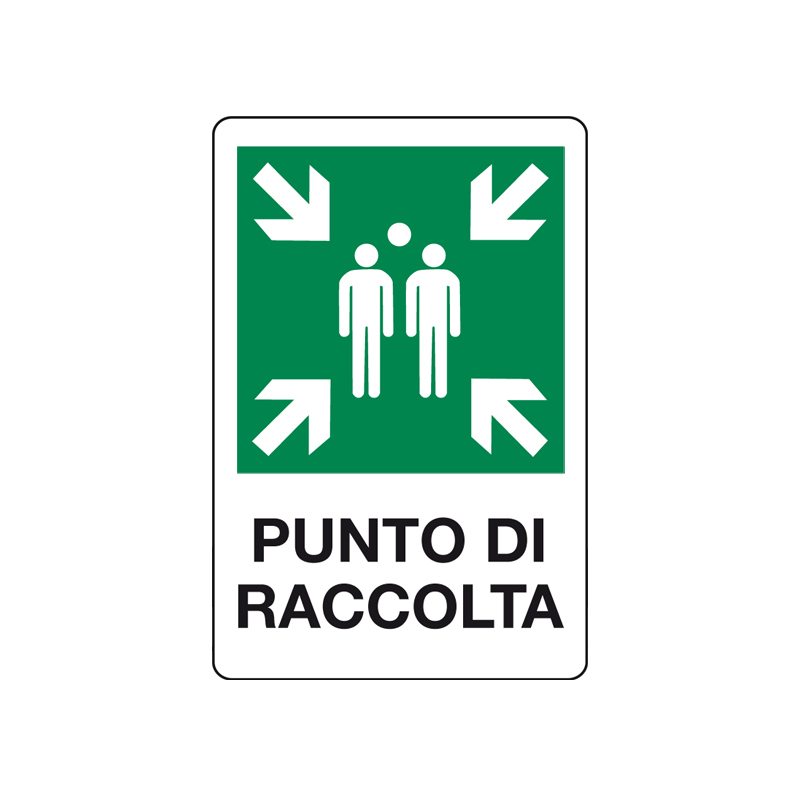 PUNTO DI RACCOLTA CARTELLO ALLUMINIO 200X300 EMERGENZA