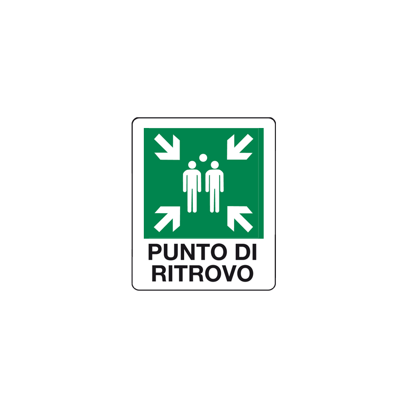 PUNTO DI RITROVO CARTELLO ALLUMINIO 100X120 EMERGENZA