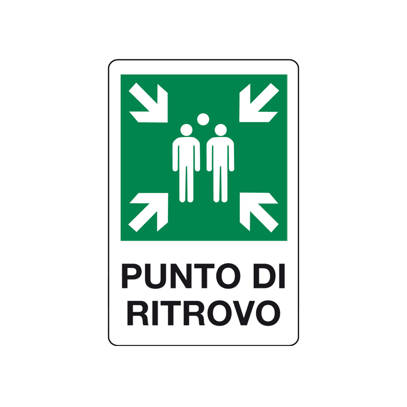 PUNTO DI RITROVO CARTELLO ALLUMINIO 200X300 EMERGENZA