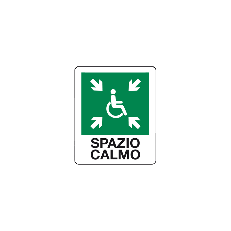 SPAZIO CALMO CARTELLO ALLUMINIO 100X120 EMERGENZA