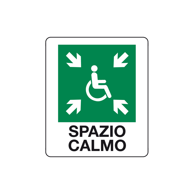 SPAZIO CALMO CARTELLO ALLUMINIO 150X175 EMERGENZA