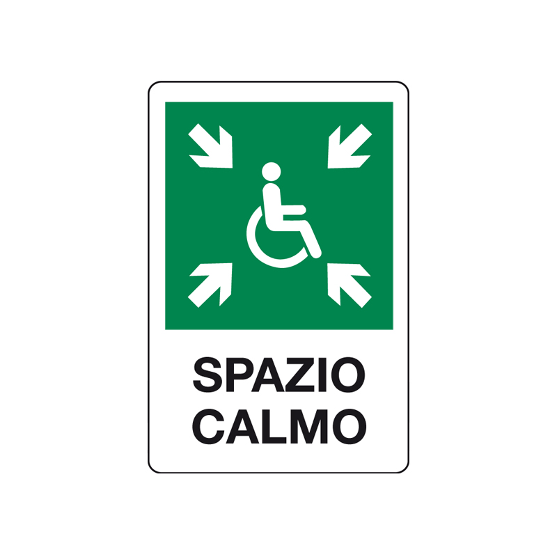 SPAZIO CALMO CARTELLO ALLUMINIO 200X300 EMERGENZA