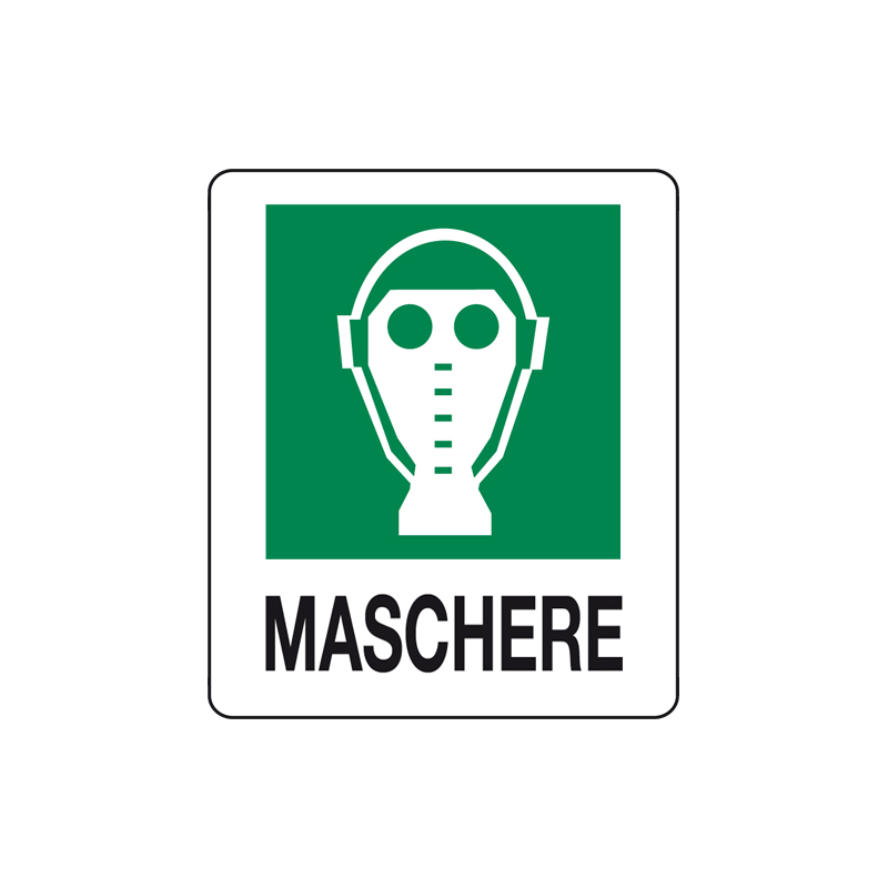 MASCHERE CARTELLO ALLUMINIO 150X175 EMERGENZA