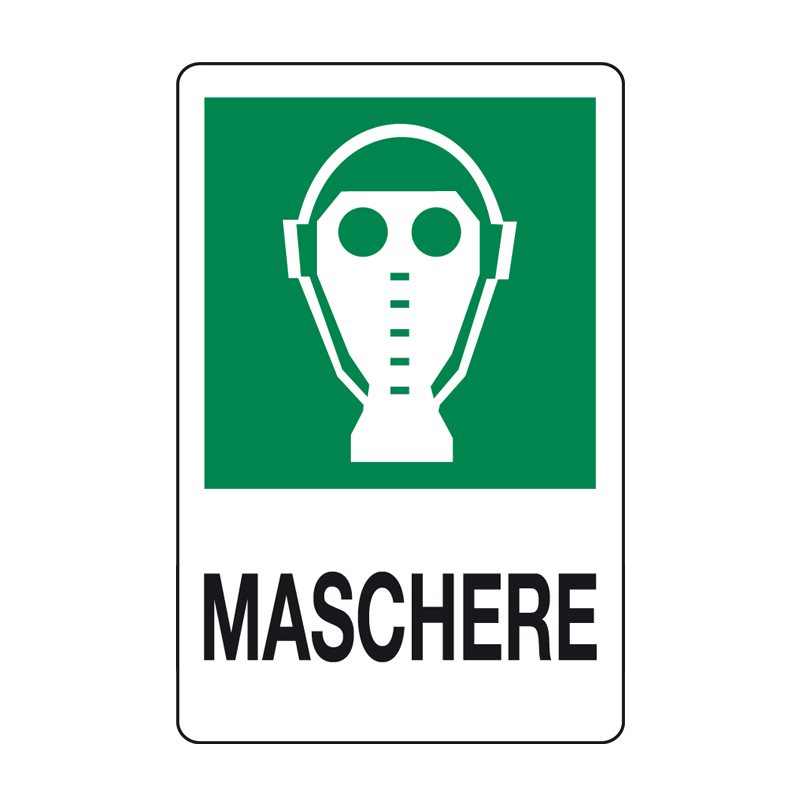 MASCHERE CARTELLO ALLUMINIO 330X500 EMERGENZA