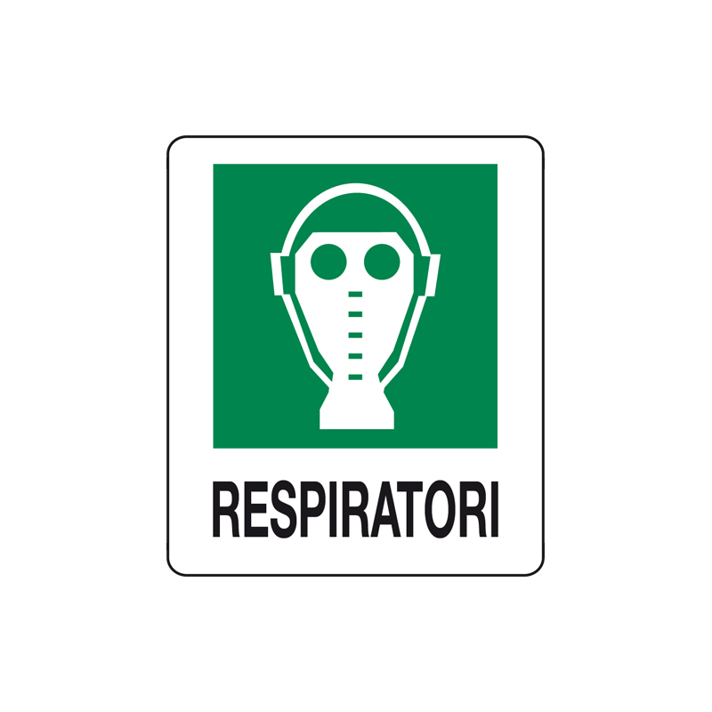 RESPIRATORI CARTELLO ALLUMINIO 150X175 EMERGENZA