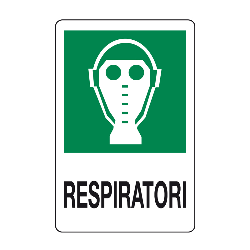 RESPIRATORI CARTELLO ALLUMINIO 330X500 EMERGENZA