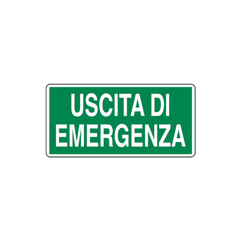 USCITA DI EMERGENZA 350X165 CARTELLO ALLUMINIO FOTOLUMINESCENTE