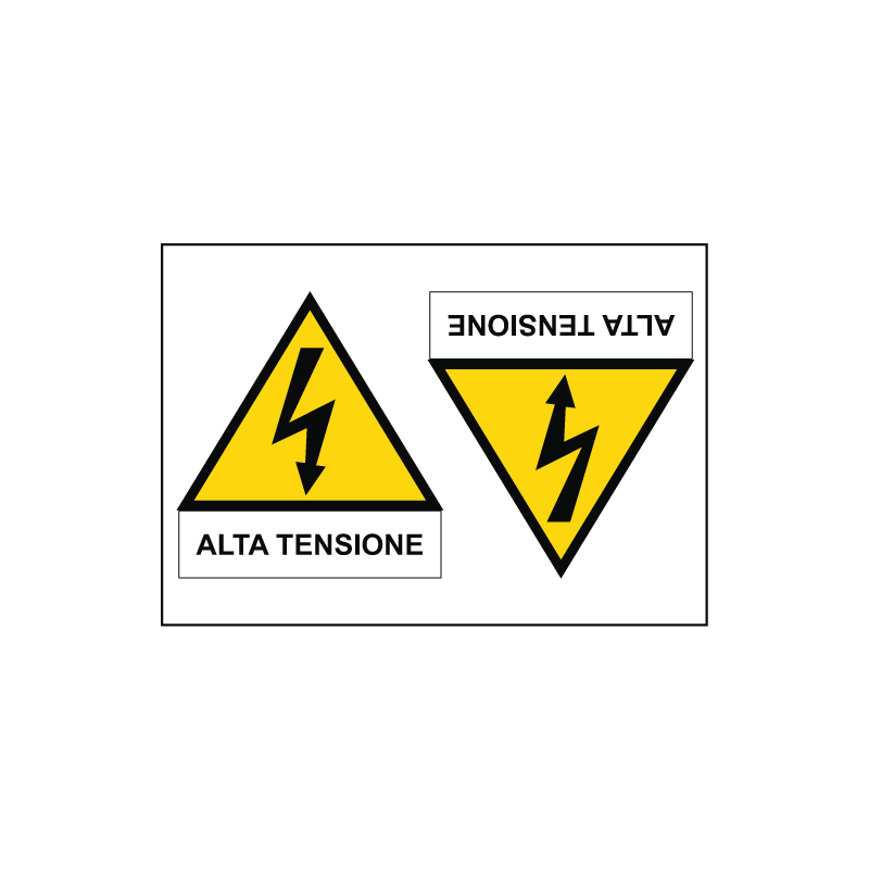 ALTA TENSIONE ADESIVO MULTIPLO DI 2 230X150 PERICOLO