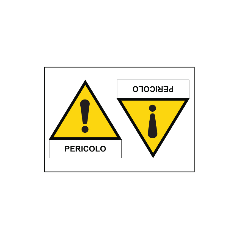 PERICOLO GENERICO ADESIVO MULTIPLO DI 2 230X150 PERICOLO