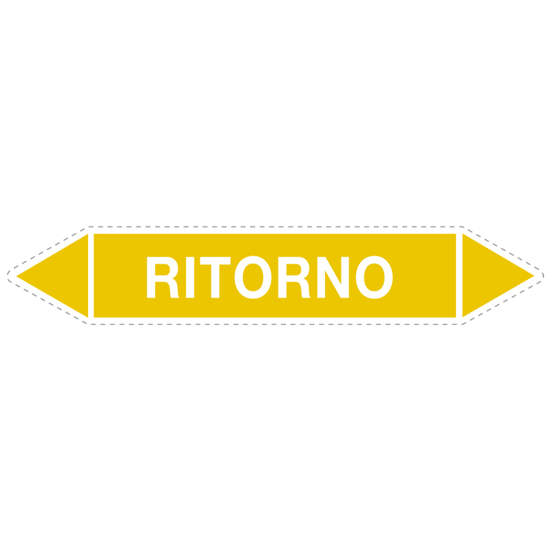 RITORNO ADESIVO 330X70  TUBAZIONI GAS