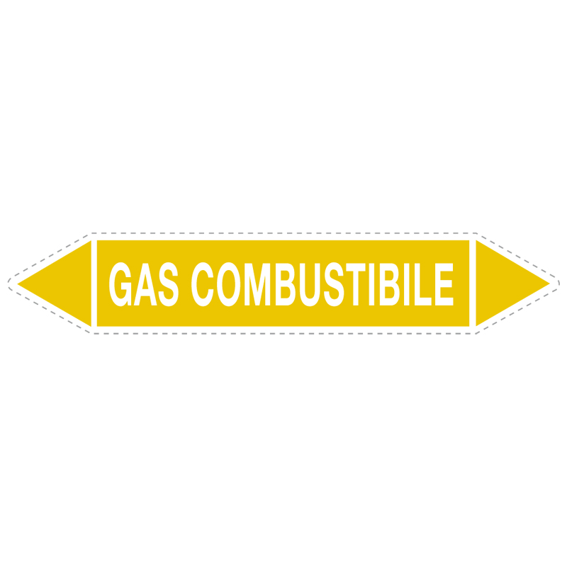GAS COMBUSTIBILE ADESIVO 330X70 TUBAZIONI GAS
