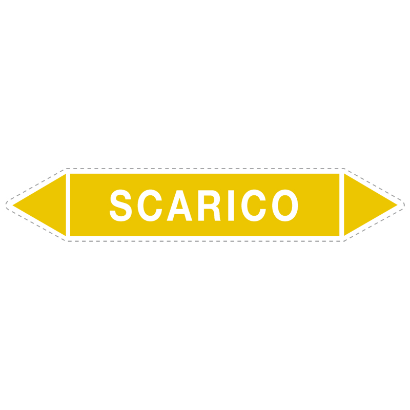 SCARICO ADESIVO 330X70 TUBAZIONI GAS