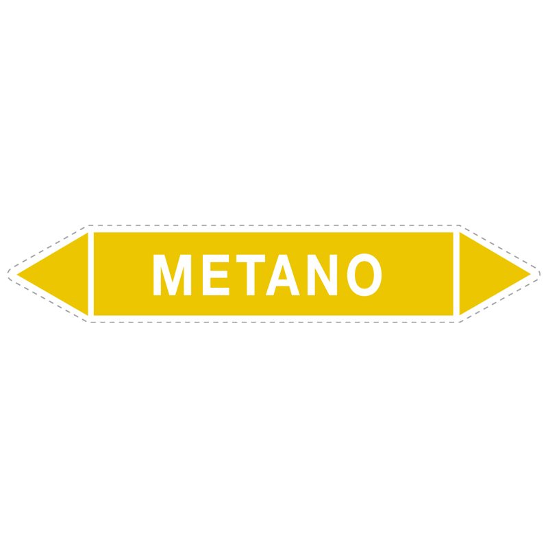 METANO ADESIVO 330X70 TUBAZIONI GAS