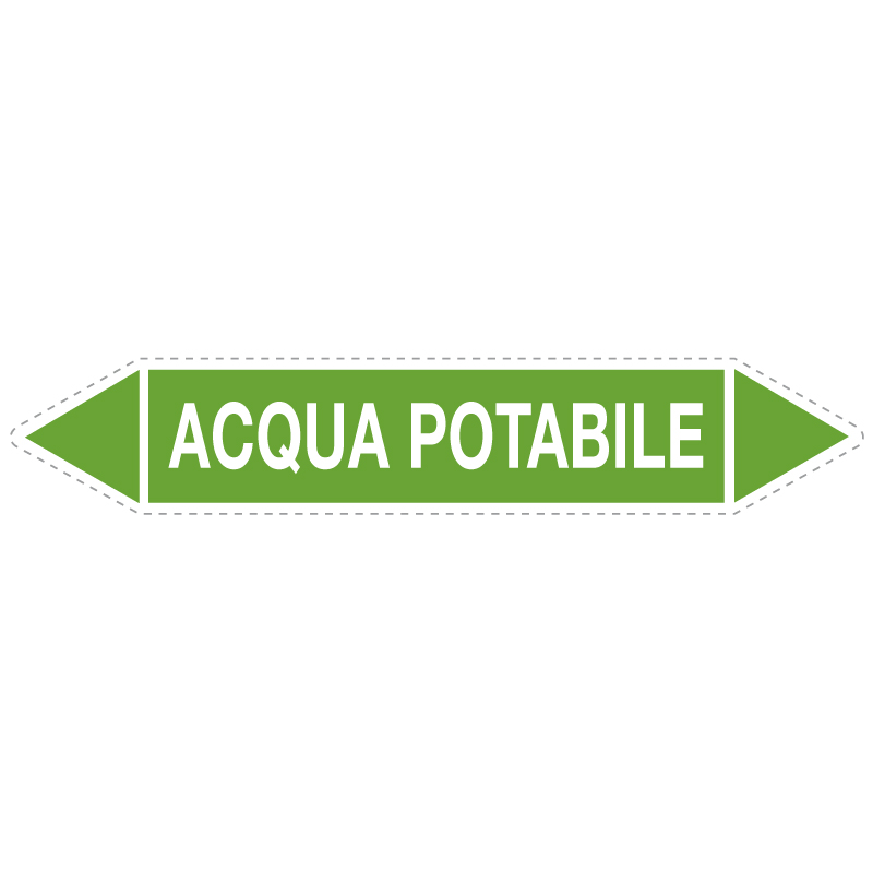ACQUA POTABILE ADESIVO 330X70 TUBAZIONI ACQUA