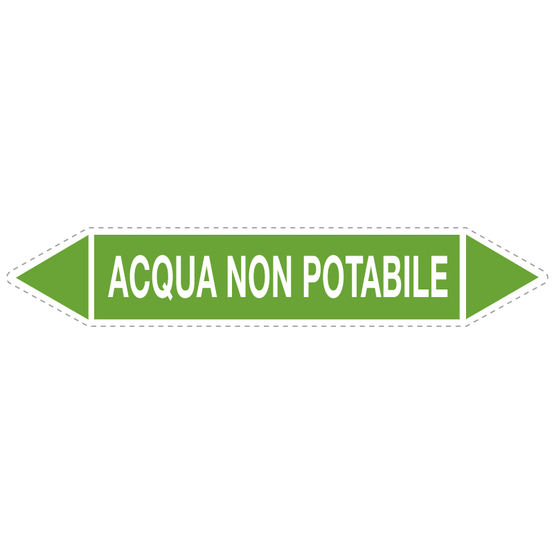 ACQUA NON POTABILE ADESIVO 330X70 TUBAZIONI ACQUA