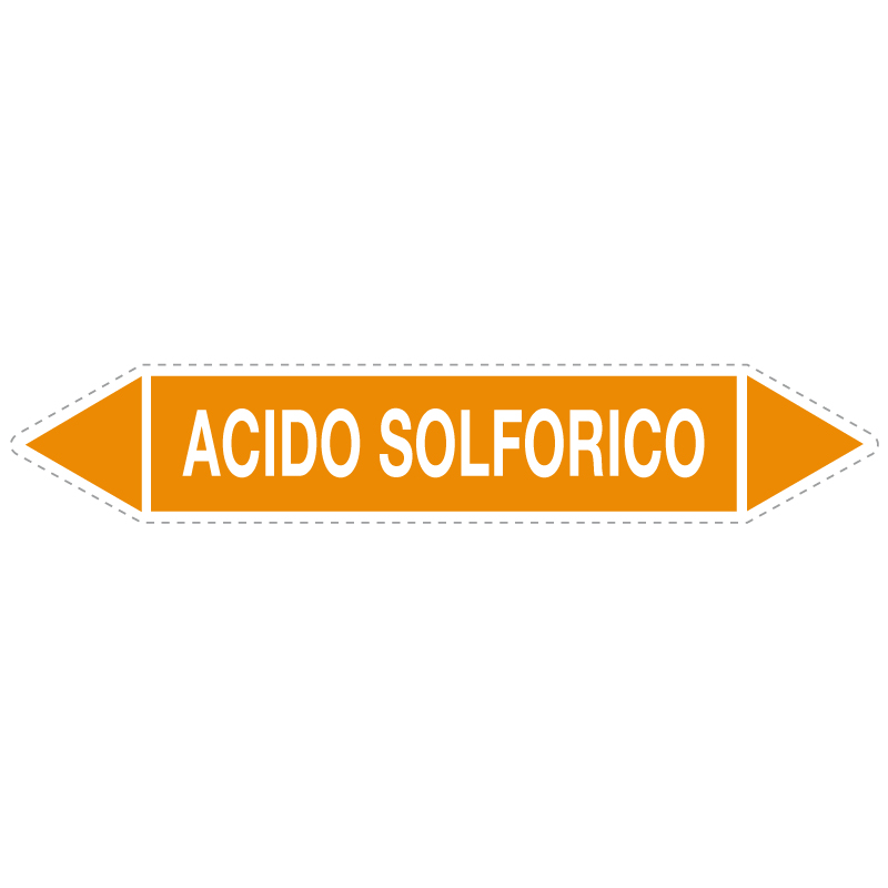 ACIDO SOLFORICO ADESIVO 330X70 TUBAZIONI ACIDI