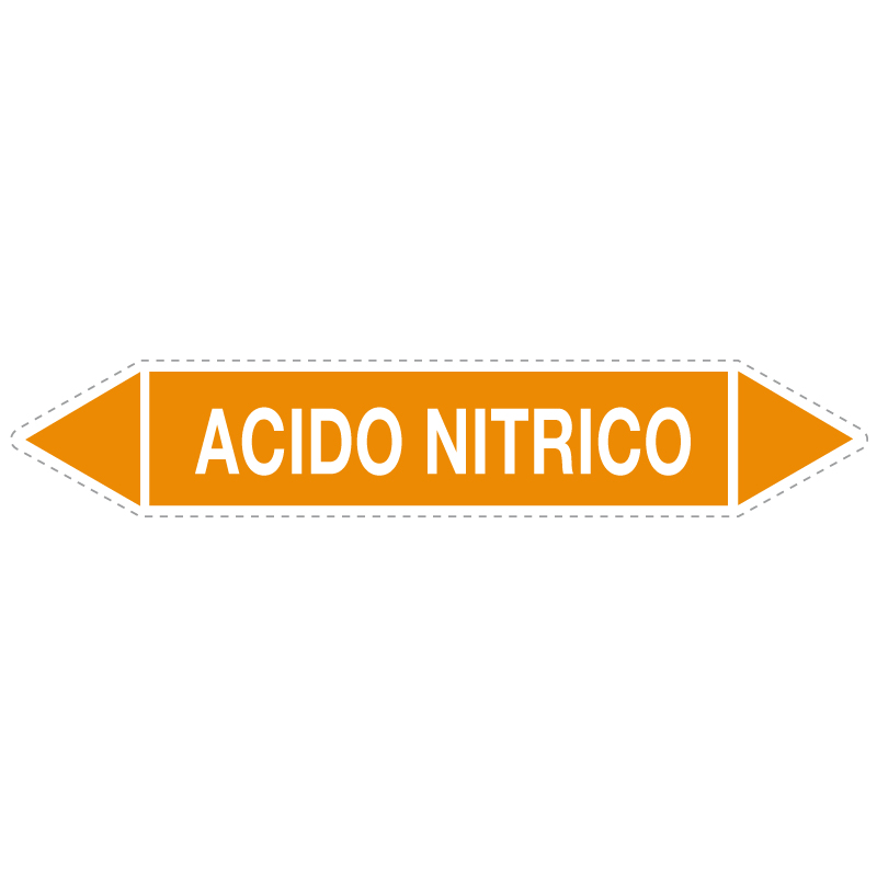 ACIDO NITRICO ADESIVO 330X70 TUBAZIONI ACIDI