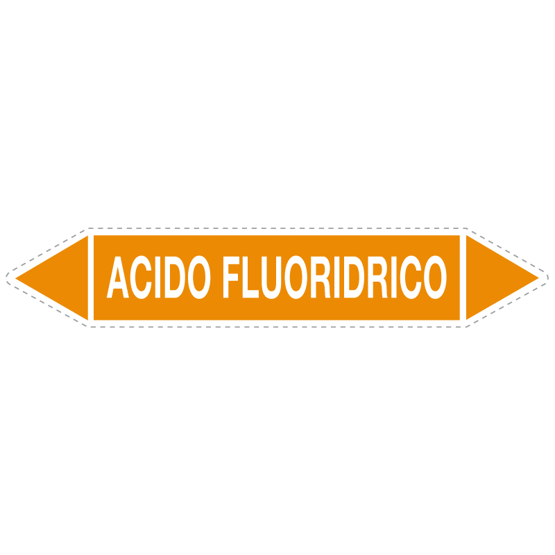 ACIDO FLUORIDRICO ADESIVO 330X70 TUBAZIONI ACIDI