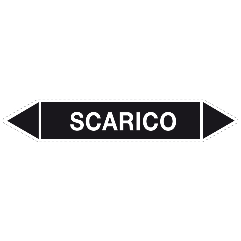 SCARICO ADESIVO 330X70 TUBAZIONI ALTRI FLUIDI
