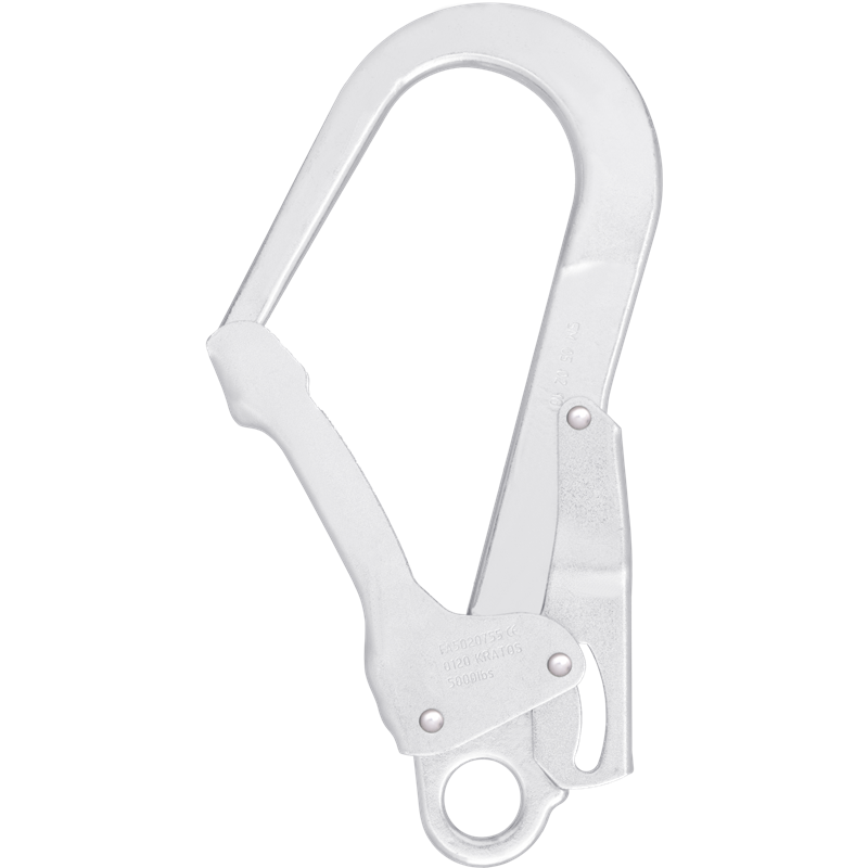 MOSCHETTONE IN ALLUMINIO EN362 SICUREZZA APERTURA RAPIDA DA 50 CM DOPPIA SICUREZ.