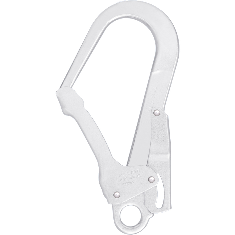 MOSCHETTONE IN ALLUMINIO EN362 SICUREZZA APERTURA RAPIDA DA 50 CM DOPPIA SICUREZ.