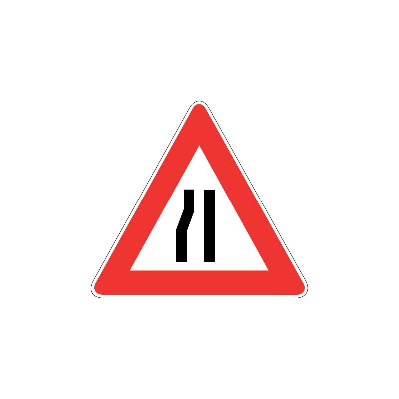 TRIANGOLO DA 60 CM STRETTOIA ASIMMETRICA A SINISTRA LAMIERA CLASSE 1