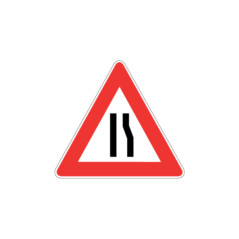 TRIANGOLO DA 60 CM STRETTOIA ASIMMETRICA A DESTRA LAMIERA CLASSE 1